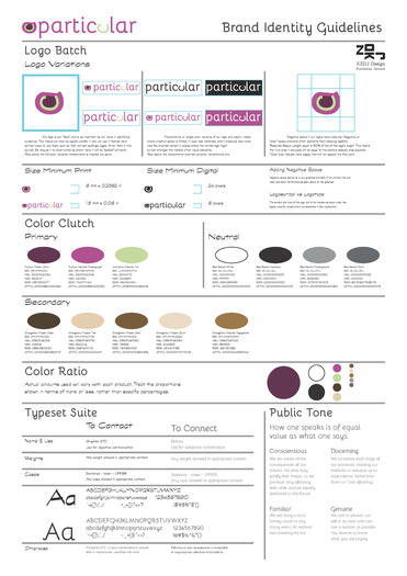 An example of my "Template: Brand Identity Guidelines, Size A3" in use for a pretend shop designed for a school project.